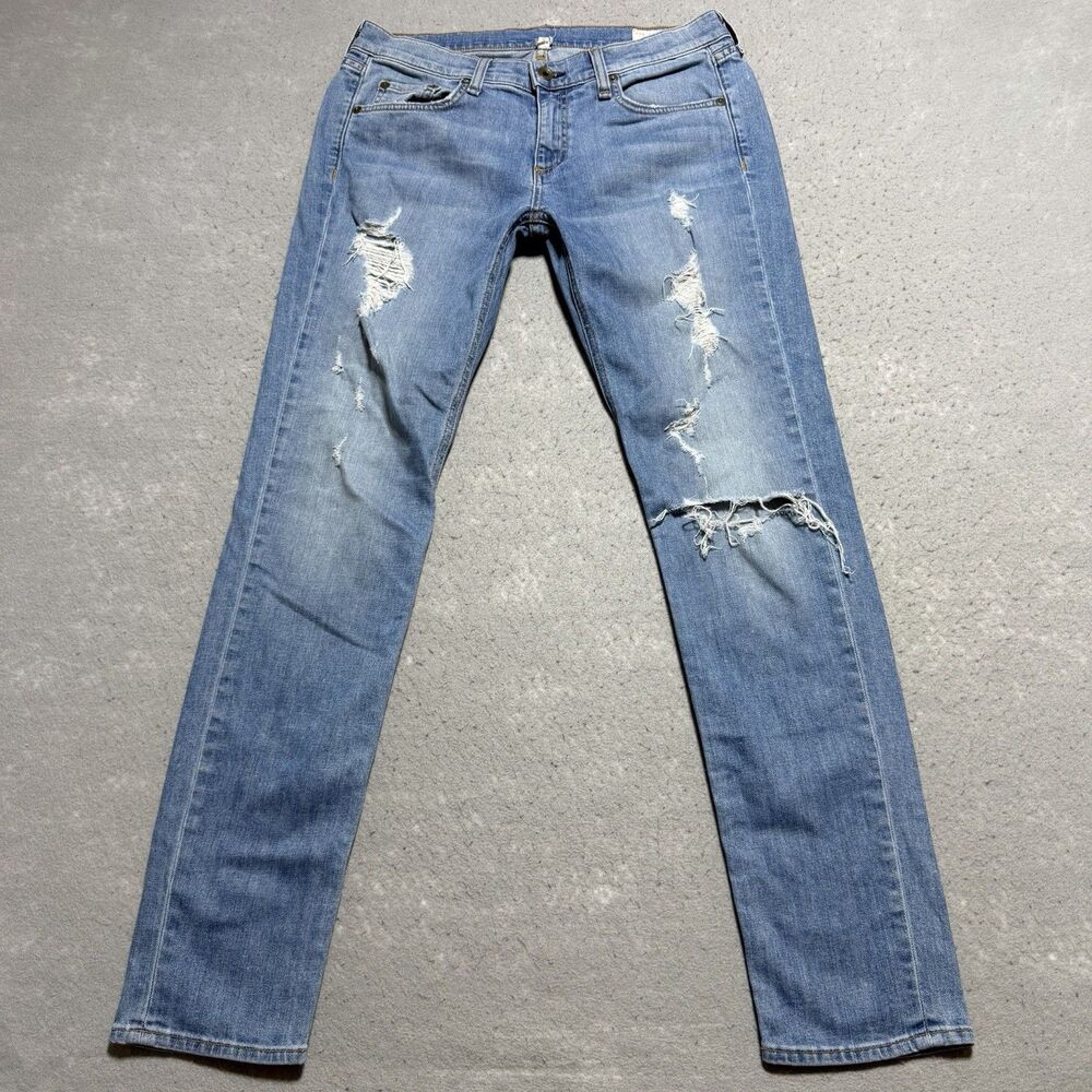 Rag & Bone The Dre Jeans Women’s Size 28 Blue Slim Boyfriend Mid Rise Denim
